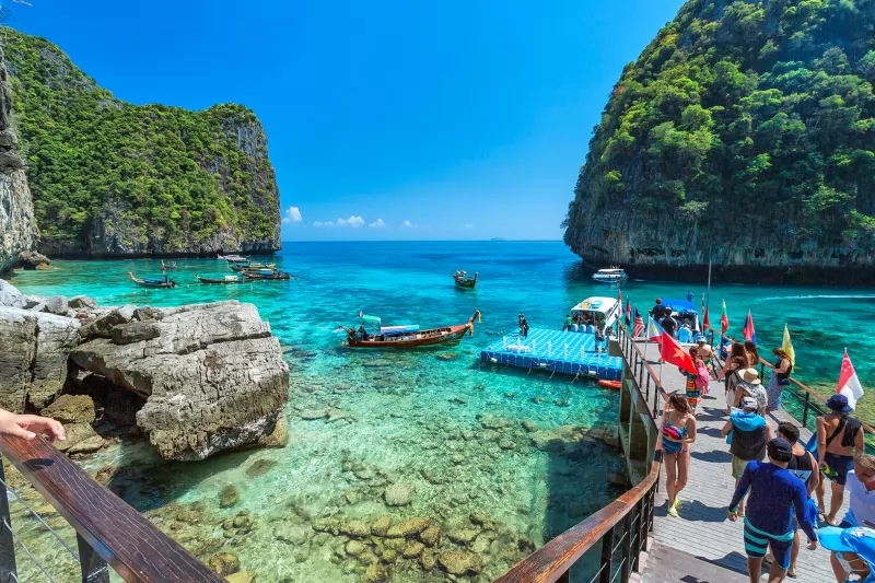 Phi Phi + Maya Bay + Khai Islands Tour by SAWANU Speed Catamaran with Slider
