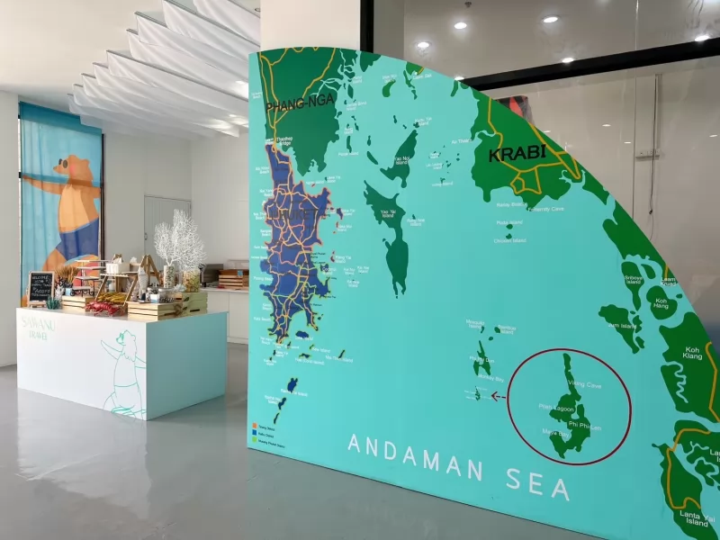 Phi Phi + Maya Bay + Khai Islands Tour by SAWANU Speed Catamaran with Slider