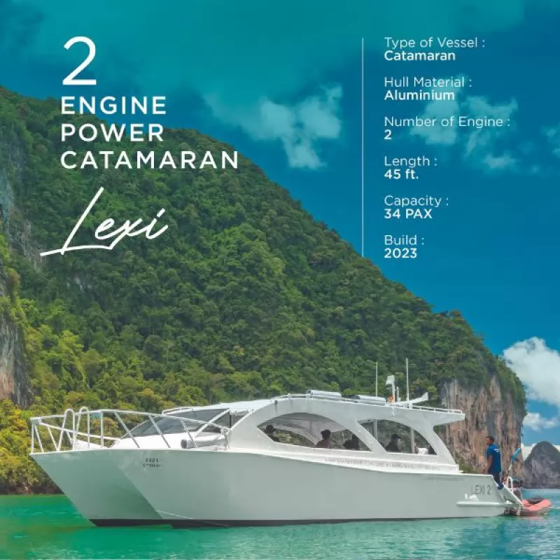 Phi Phi + Maya Bay + Khai Islands Tour by SAWANU Speed Catamaran with Slider